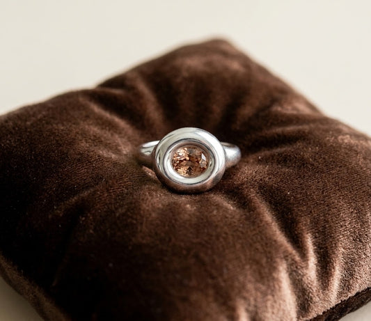 Brown Capsule Exclusive With Natural Cambodian Zircons