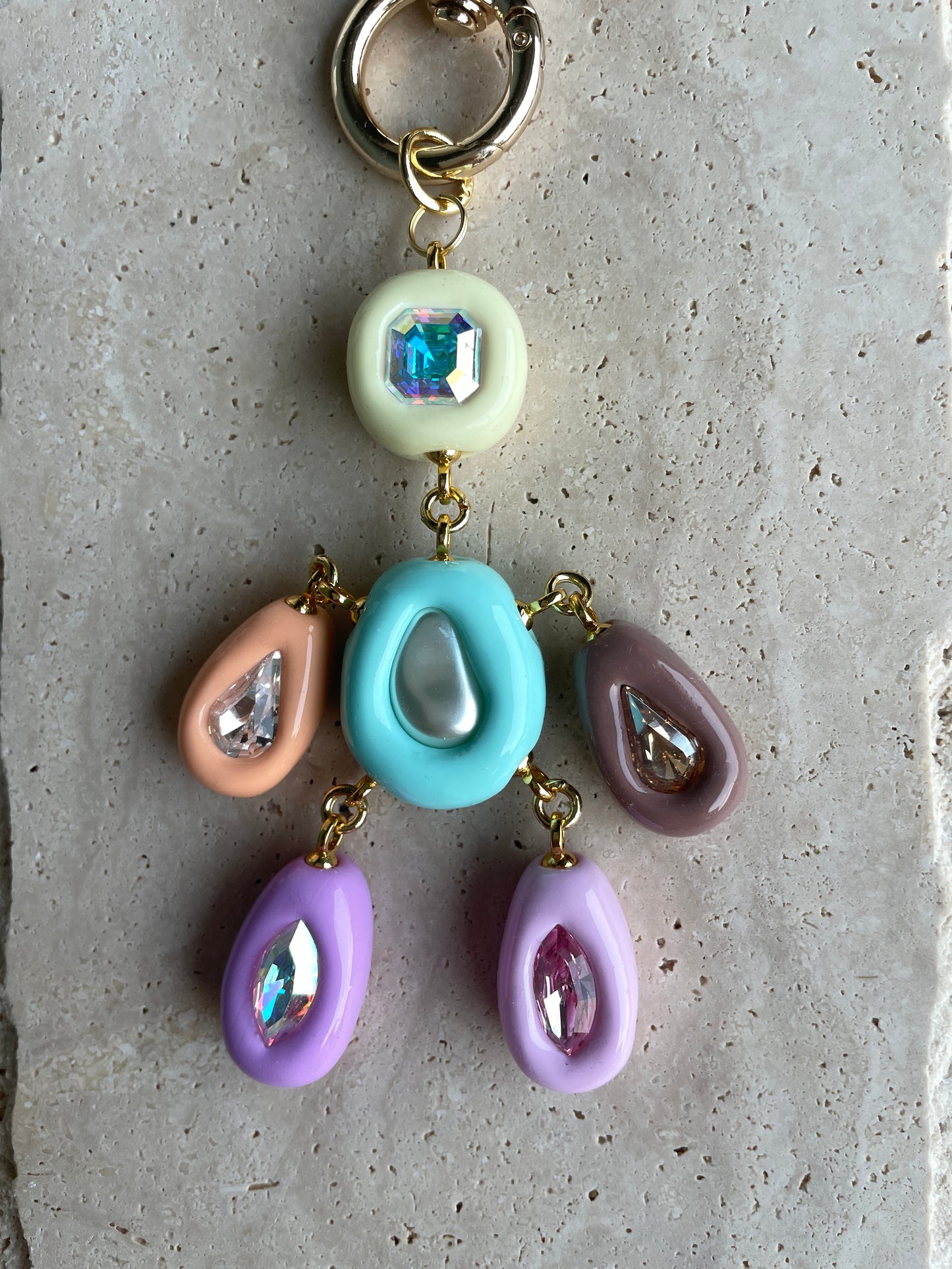 Pastel Colors Bag Charm